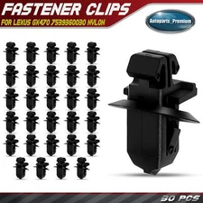 30Pcs 7.6 X 8.3mm Black Nylon Moulding Clip Fasteners for Lexus GX470 7539360030