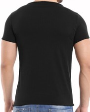 T-Shirt Uomo Redbridge: Maglietta A V In Cotone, Clubwear, Palestra, Taglie S-XXL, Nero