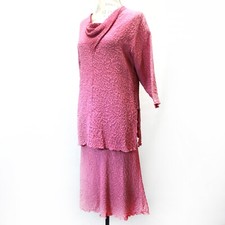 Whispers Carole Dolighan Vintage 100 Silk Pink dress top skirt fairy Set Small