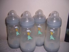 Lot of 4 MAM Easy Start Anti-Colic Bottle W/ nipples boxcat
