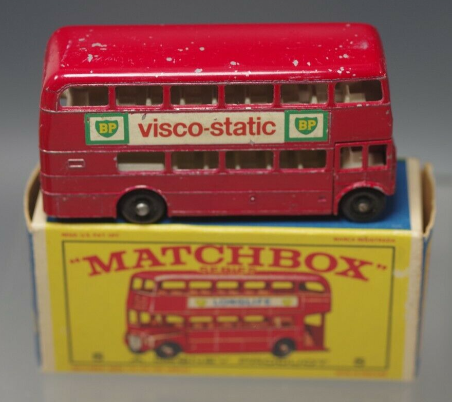 MATCHBOX LESNEY LONDON BUS #5 WITH BOX VINTAGE MADE ENGLAND GOOD