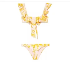 Zimmermann Golden Frill Neck Bikini NWT Sz US 10 AU 3