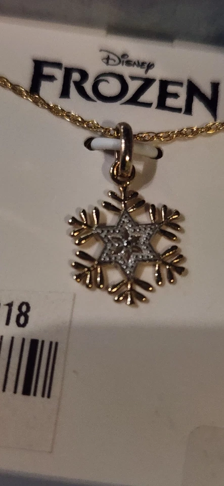 Ожерелье с бесплатной золотой подвеской в виде замороженного снега 10 карат в комплекте - Изображение 2 из 3