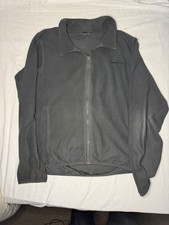 Freedom Trail Men's Grey L Full Zip Fleece Sweatshirt Jacket For Hiking Running