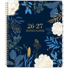 2026-2027 Monthly Planner 2 Year Jan 2026 - Dec 2027, 11" x 9" Twin-Wire Binding
