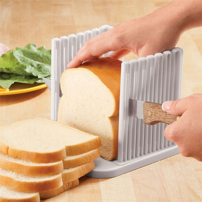 Adjustable Toast Slicer/Cutting Guide for Homemade Bread, Plastic Bread Slicer L