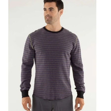 Lululemon Binary Crew Long Sleeve Shirt REVERSIBLE No Size Tag Fits Medium