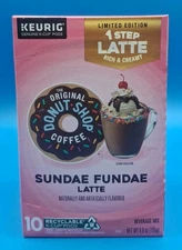 The Original Donut Shop Sundae Fundae One Step Latte, 10 Keurig K-Cup 05/2025