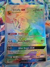 Carta Pokemon Silvally GX 262/236 segreta rara eclissi cosmica fuori centro LP