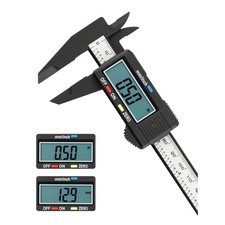 Digitaler Messschieber Kunststoff 150 mm mit LCD, Auto-Off, mm/Zoll