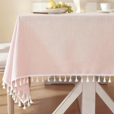 Rustic Tablecloth Cotton Linen Waterproof Spring Tablecloths Burlap Table Cloths