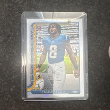 2025 Topps Chrome Rookie Omarion Hampton Los Angeles Chargers #324 image v