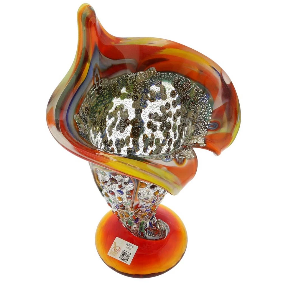 Jarrón GlassOfVenice de cristal de Murano Millefiori cuerno de abundancia - multicolor Foto 3 de 4