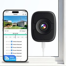 5MP 3K Magnetic Window Camera, Indoor Safeview Camera with Night Vision Full ...