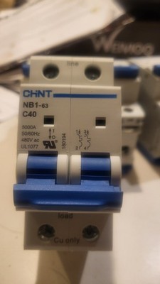 NEW  SolarEdge CB-UPG-40-01 Chint NB1-63 Circuit Breaker 2-Pole 40A