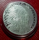 2021 Native Chief Bison FREEDOM LIBERTY INDEPENDENCE Round 1 Troy oz.999 Silver