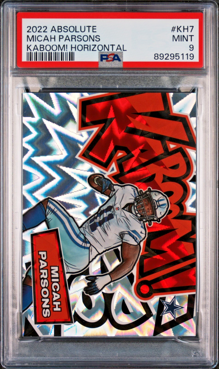 2022 NFL Absolute Football Micah Parsons Horizontal KABOOM! PSA 9