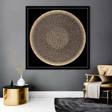 Large Hand painted Original Tibetan Om mandala Chakra painting Yoga Thangka A++