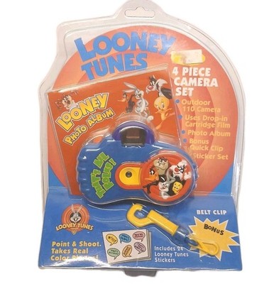 Vintage Kids Looney Tunes Camera 4 Piece Camera Set Point And Shoot New