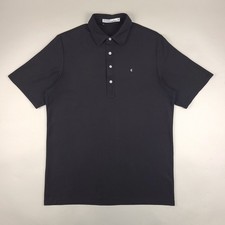 Criquet Polo Shirt Mens Large Black Pima Cotton Performance Golf Stretch