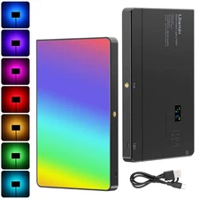 15W RGB Video Light Full Color Panel Light 8000mAh Rechargeable Photography Stud