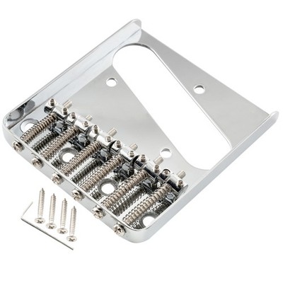 Musiclily Pro Chrome 54mm Bridge Vintage 6 Barrel Saddles For Telecaster Guitar