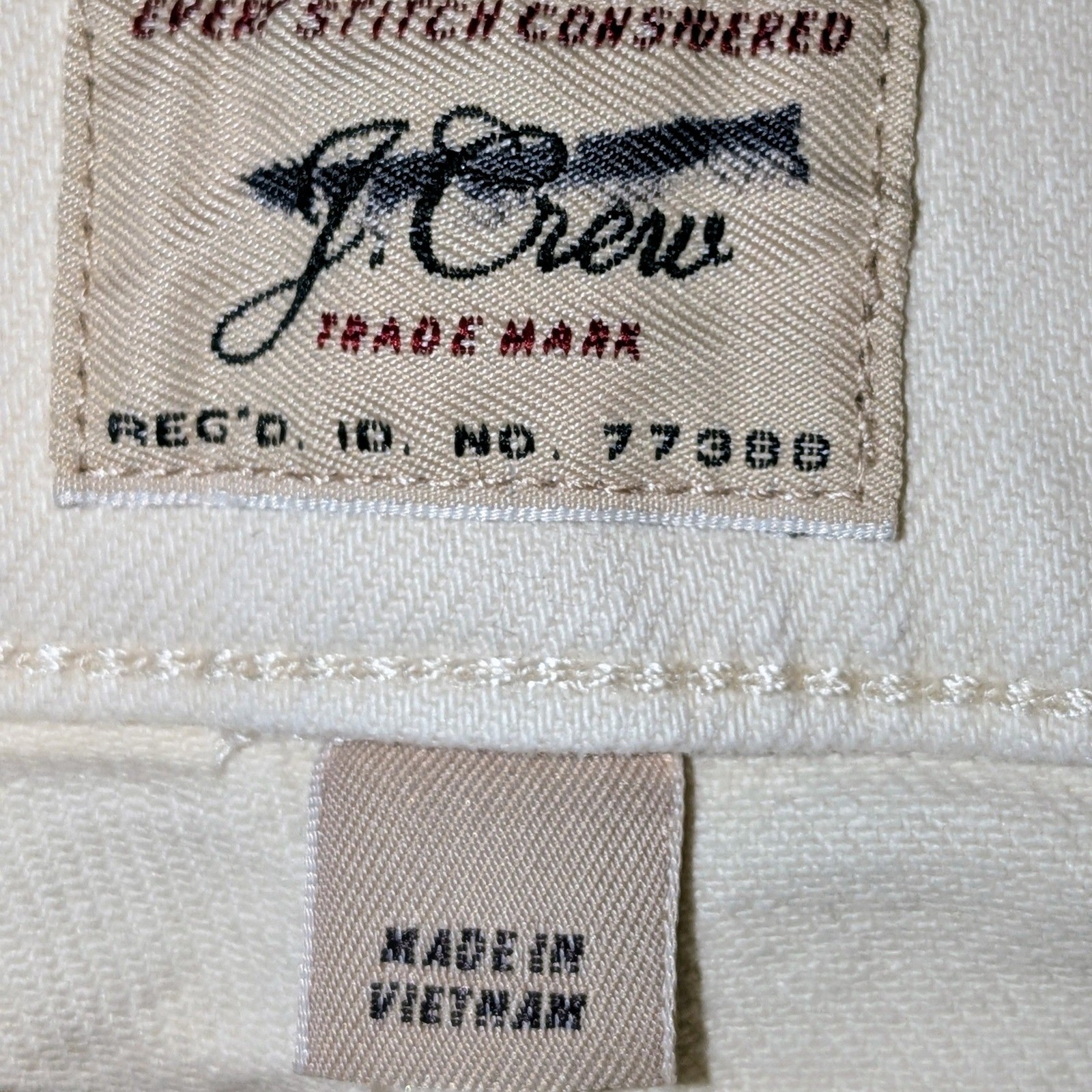 J.Crew Mens 484 Slim Fit Stretch Chino Pants Cream Off-White 32x30 NWOT $128 thumbnail 3