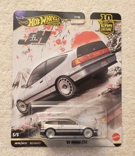 Hot Wheels 1988 HONDA CRX, Silver, JH Japan Historics 5, Premium 5/5