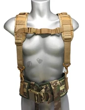 Tactical Outdoor H-Harness Duty Belt Suspenders (Khaki) -Tactical Duty Belt n...