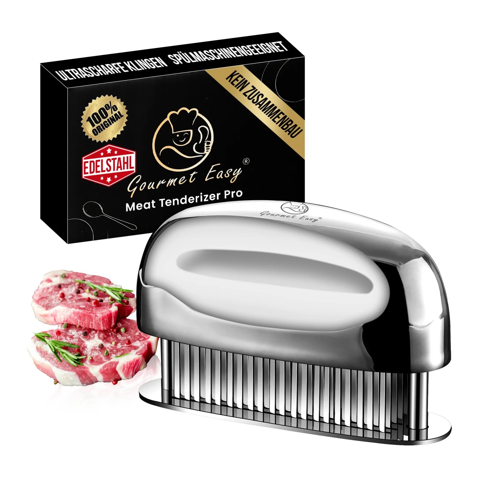 Meat Tenderizer Tool - Hand Held Blade Tenderizer for Meat - Ultra Sharp Need...