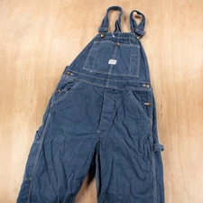 SEARS denim carpenter overalls jeans 33x28 vtg 50s 60s usa union made workwear