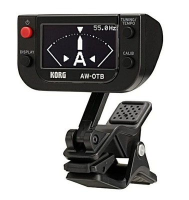 KORG AW-OTB Clip-On Tuner Black OLED Display Bass Tempo Detection Strobe Mode