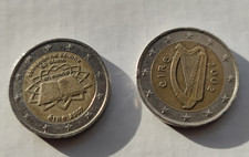 2 x  2   EURO  MÜNZEN        IRLAND         HARFE     und   RÖMISCHE  VERTRÄGE