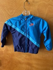 Nike Hooded Zip Front Windbreaker Sportswear Jacket Boys Size 2T Blue  Blue