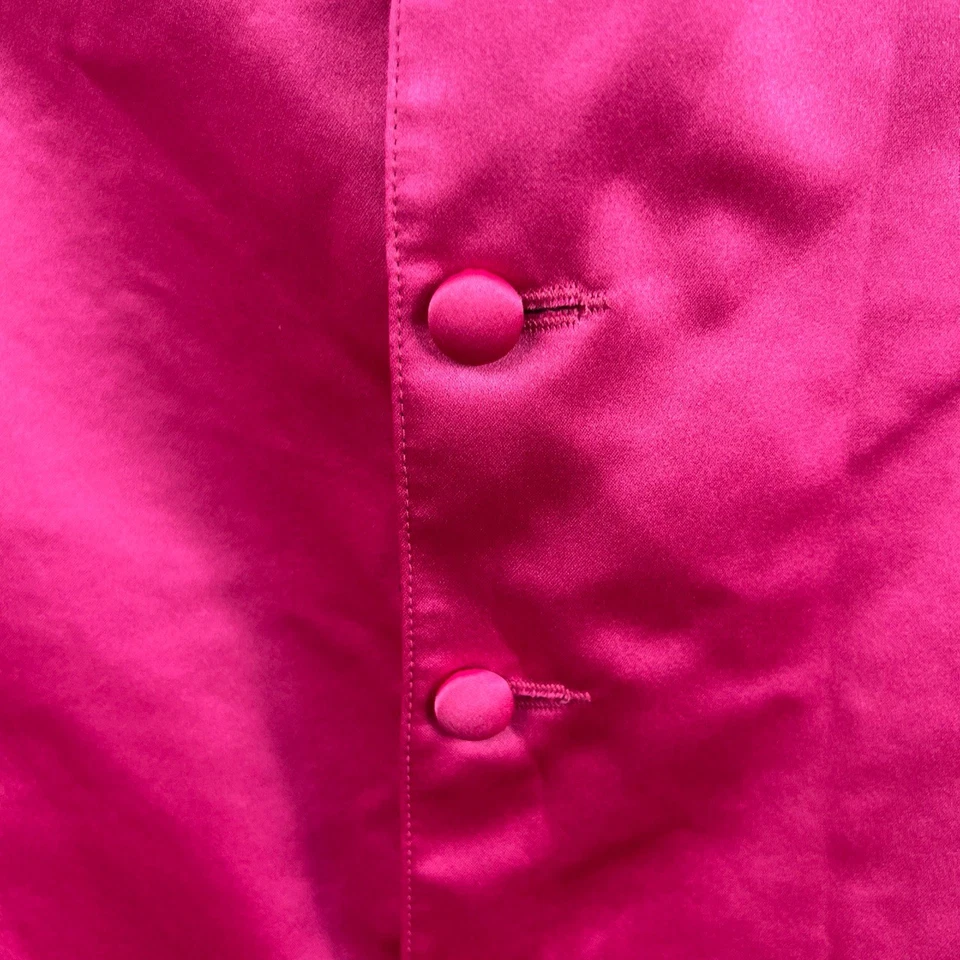Tuxedo Park Vest Mens XLL Pink Formal Satin Sleeveless Buttonfront Vneck - Image 3 of 4
