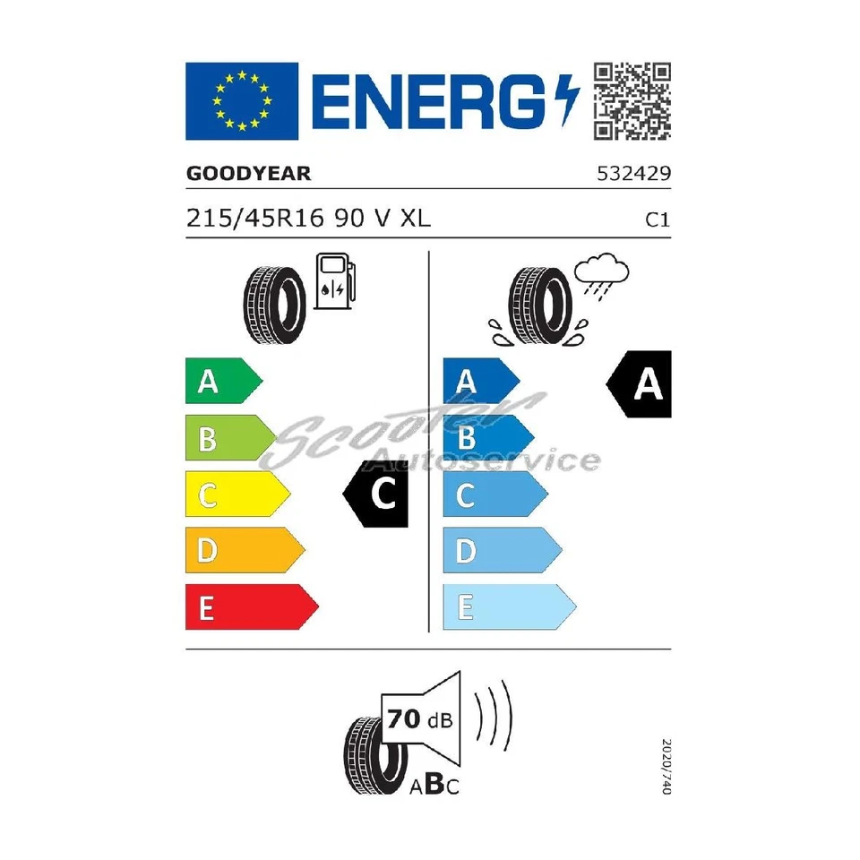 1x 215/45 R 16 90V Goodyear Sommer-Reifen EfficientGrip Performance AO XL | 2927 - Bild 2 von 3
