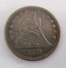 1877 Seated Liberty Silver Quarter
