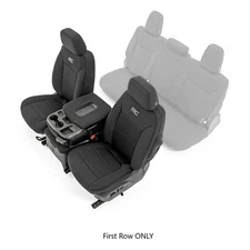 Rough Country Front Row w/ Rear Cup Holder Seat Covers for Sierra Silverado 1500