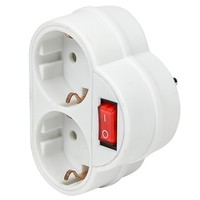 Schuko Doppelstecker Mehrfachstecker Mit Schalter 2 Fach Stecker Adapterstecker