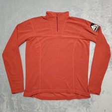 VTG Arcteryx Sweater Womens L Red 1/4 Zip Fleece Polartec Waffle Made in USA