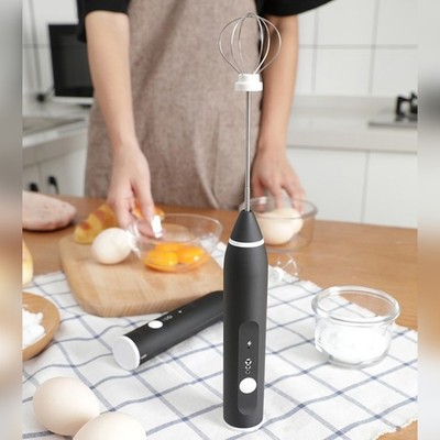 USB Wiederaufladbarer Handmixer: Eierschläger, Kaffeeaufschäumer, leicht zu reinigen, 29 cm
