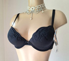 Naturana Embossed Softly Padded Bra Size 32-38 A-C White or Black