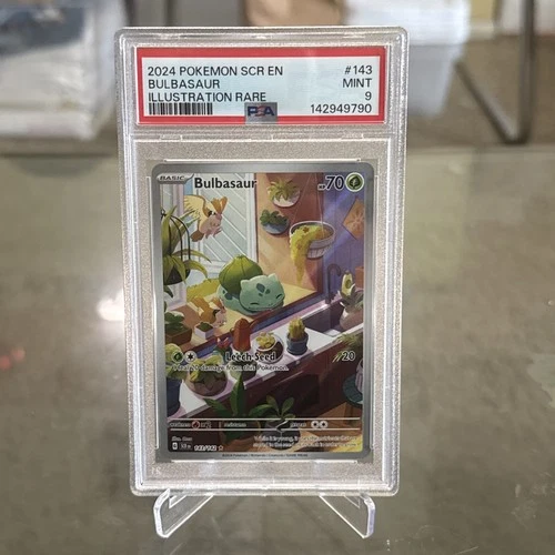 2024 POKEMON SCR EN-STELLAR CROWN ILLUSTRATION RARE #143 BULBASAUR PSA 9