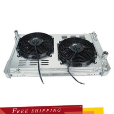 Full Aluminum 3 Row Radiator W 12 Shroud Fan For 82-92 Chevy Camaro Firebird Full Aluminum 3 Row Radiator W 12 Shroud Fan For 82-92 Chevy Camaro Firebird