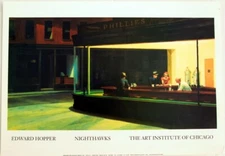 (12 x 17) Art Print HH0005 Edward Hopper Litho of Nighthawks 1942 Oil on Canvas