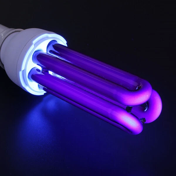 40W E27 UV Light Bulb Ultraviolet Fluorescent Blacklight CFL Lamp Very Bright - Image 3 of 4