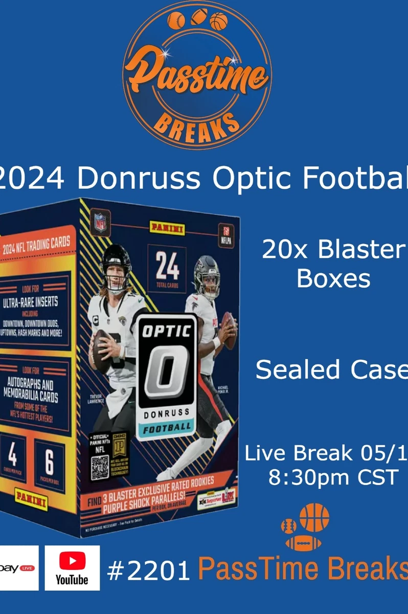 2024 DONRUSS OPTIC FOOTBALL - 20x Blaster Box - SEALED CASE PYT BREAK 2201