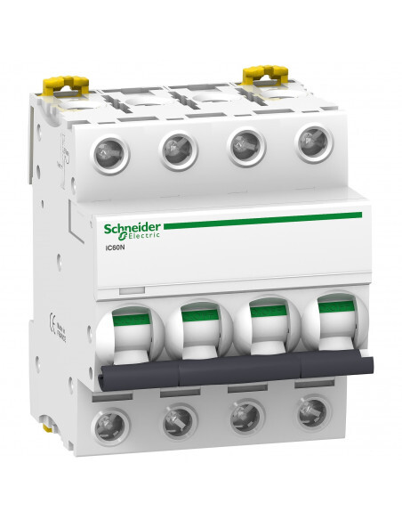 Disjoncteur Acti9 iC60N Schneider 50A coupure tétrapolaire haute sécurité
