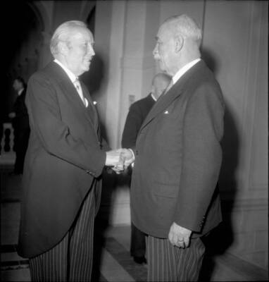 Farewell party for Prof Rohn president of the ETH Board Zurich 1949 Old Photo 2