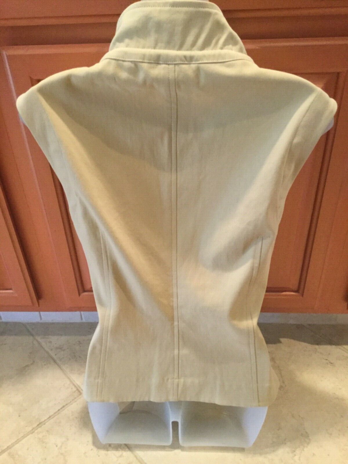 RENE LEZARD SZ 36 Khaki Zip Up Vest top  EXCELLENT - image 4
